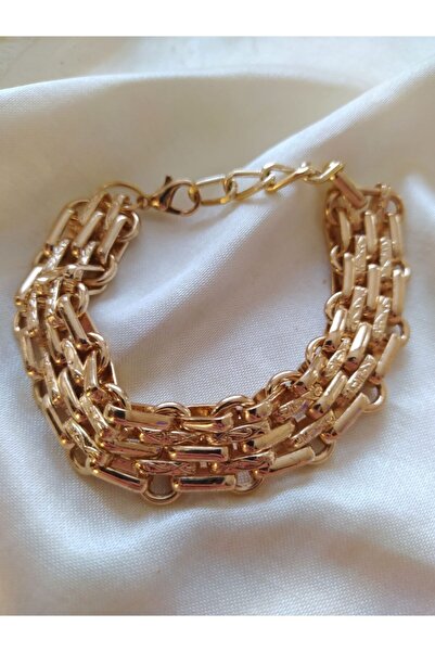 Asia by Leuvoié Kalın Zincir Çelik Bileklik