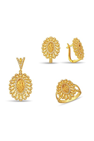Çgk Çiğdem Gürel Kuyumculuk Tuğra 3'lü Altın Set 04