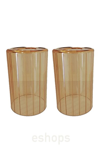 eshops 2 Adet Camı Sarı Mika Avize Uyumlu Çok Amaçlı Akrilik Avize Camı