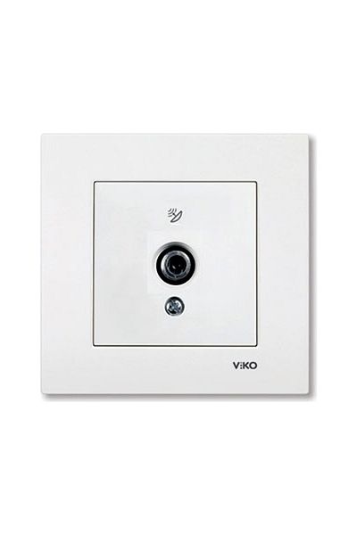 VİKO Karre White F Connector Tv Socket