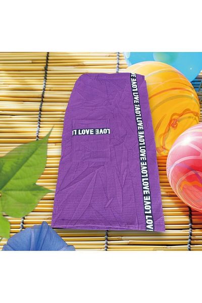 brntekstil Cotton Beach Towel - Beach Dress with Sauna Skirt and Pocket