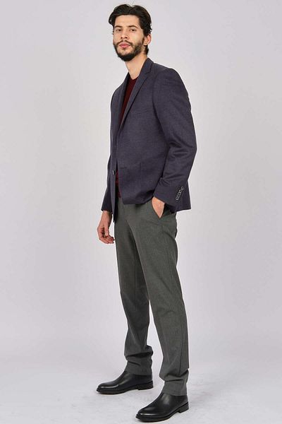 Avvenente Мъжко спортно вълнено яке Slim Fit 0141004 Тъмносиньо