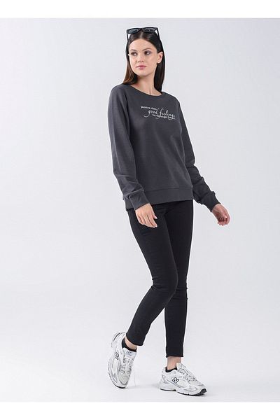 Fashion Friends Crew Neck Printed Smoked Women's Sweatshirt 22k0375k1