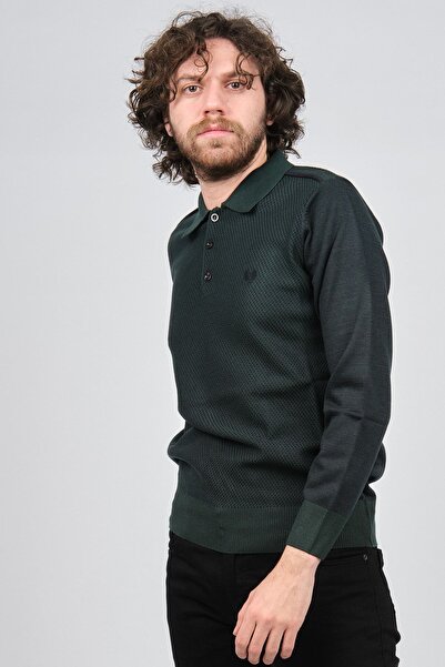 Pelikan Men's Polo Neck Sweater 1577412 Green