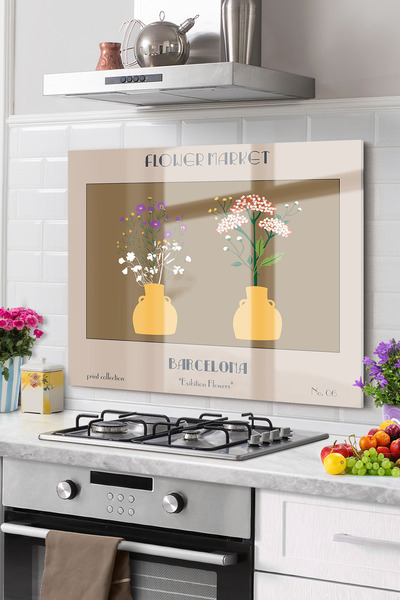 Onbiya Premium Kitchen Glass - Flower Barcelona Priority Protection