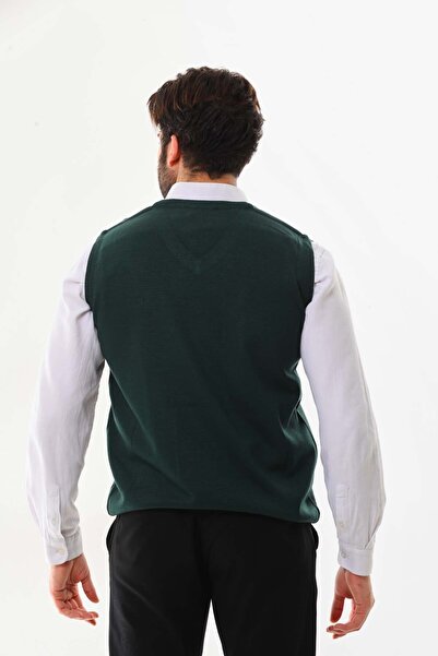 Pelikan Ανδρικό πουλόβερ με σχέδιο V λαιμόκοψης 9614 Πράσινο