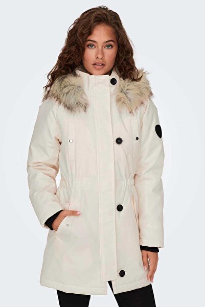 ONLY Women's Hooded Universal Parka -15304625 Cream