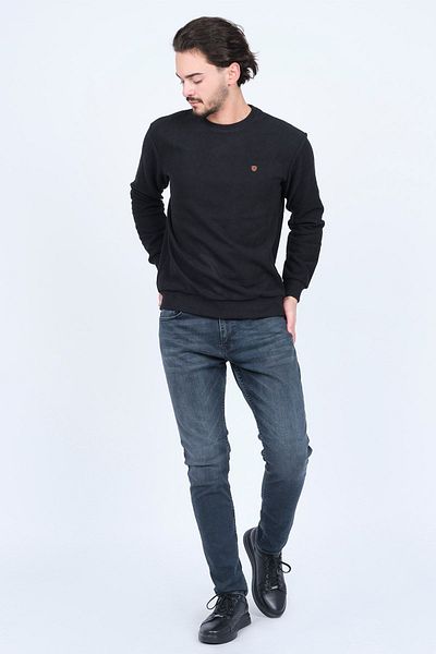 Metropolitan Hanorac pentru bărbați cu gât crew 6240101 negru