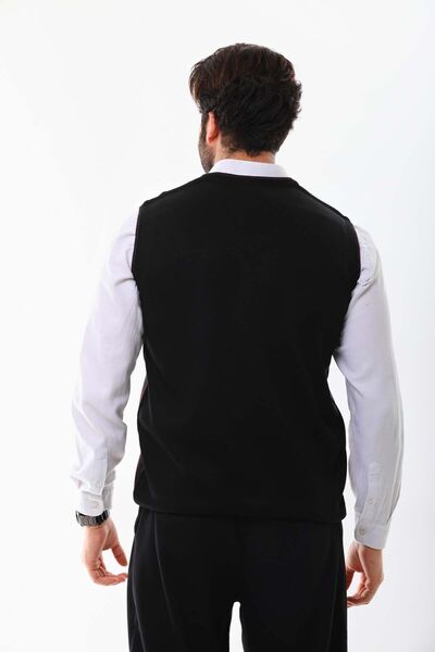 Pelikan Men's Striped V-Neck Sweater 9625 Claret Red