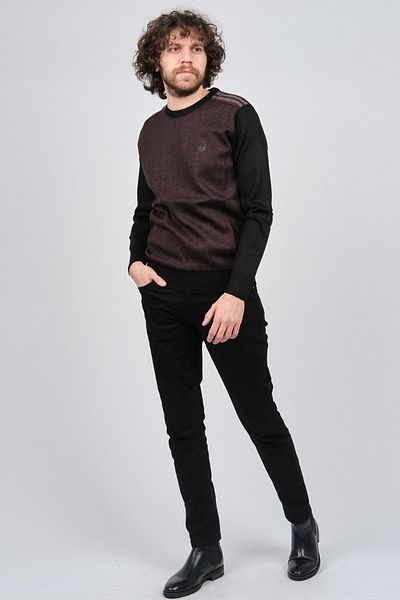 Pelikan Ανδρικό πουλόβερ Crew Neck 1577324 Μαύρο