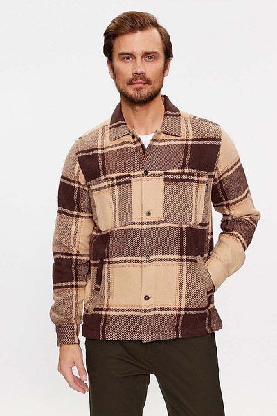 Only & Sons Мъжка риза Onsmace Regular Fit със страничен джоб, детайлна, кафява, 22026663