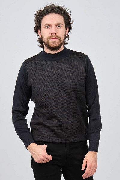 Çizgi Triko Ανδρικό πουλόβερ με μισό ζιβάγκο 42564225 Navy Blue