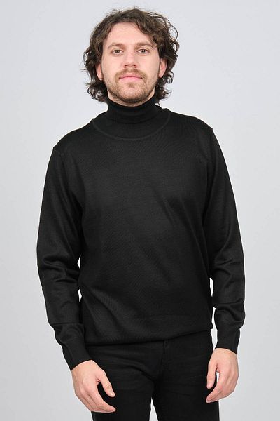 Ateş Triko Pulover din lână pentru bărbați 6090008 Negru