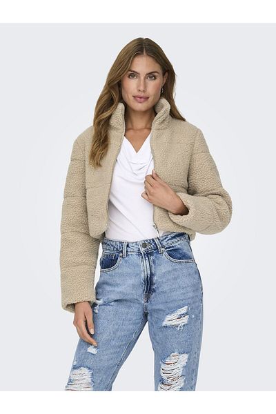 ONLY Teddyfell Jacke - Hoch geschlossen Steppjacke