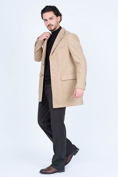 Allegro Men's Pocket Detailed Coat 0365701 Camel