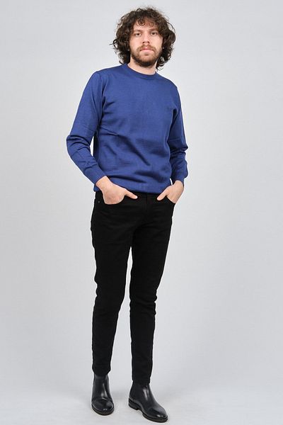 Pelikan Мъжки вълнен пуловер с кръгло деколте 1572019 Saks