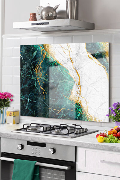 Onbiya Премиум протектор за стъкло зад печката от мрамор