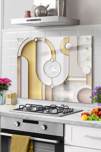 Onbiya Premium Kitchen Glass - Geometric Back Protector