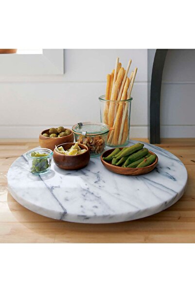 Genel Markalar Mermer Yuvarlak Sunum Ve Servis Tepsisi, Kesim Tablası, Peynir...