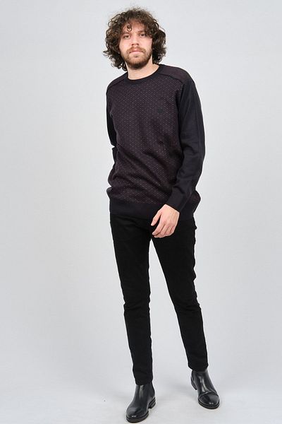 Pelikan Ανδρικό πουλόβερ με μοτίβο Crew Neck 1579322 Navy Blue