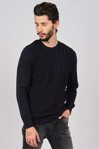 Dio Rise Pulover cu model pentru bărbați cu gâtul turnat 650189407 Marin