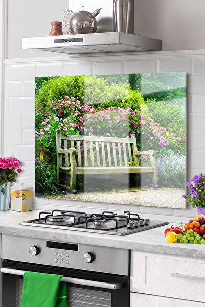 Onbiya Премиум кухненско стъкло - защитен изглед зад печката