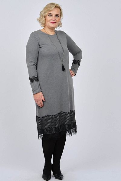 Ced Women's Gray Lace Detailed Accessory Dress 47220585