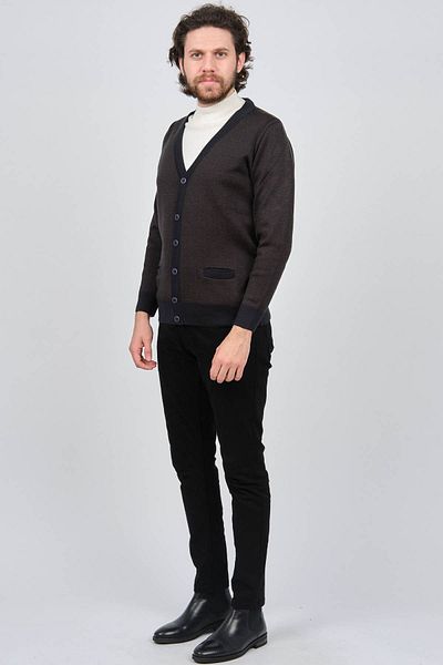 Çizgi Triko Men's Pocket Detailed Buttoned Cardigan 42534220 Navy Blue