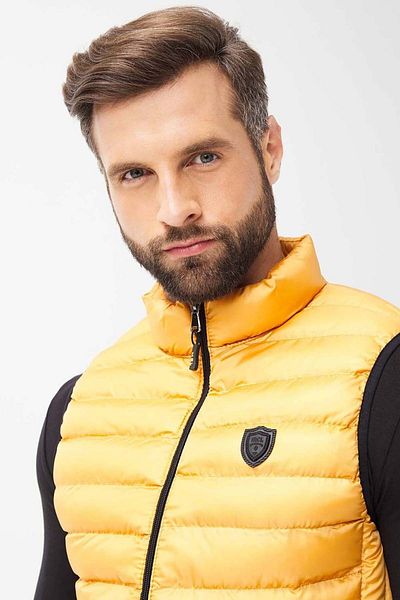 MCL Men's Zippered Puffer Vest 20731188 Mustard