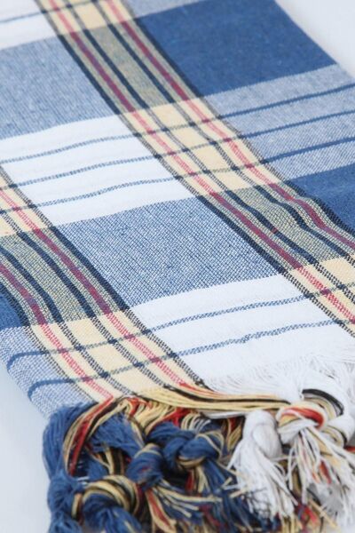 Peştemalcı Levent Classic Hammam Peshtemal, 100% Cotton, 80x180 Cm. - blue