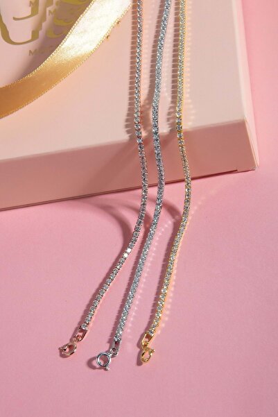 Else Silver 925 Ayar Üç Renk Tam Tur Su Yolu Gümüş Bileklik