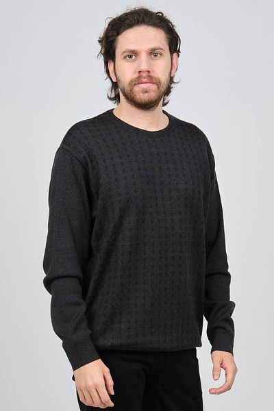 Çizgi Triko Ανδρικό πουλόβερ με μοτίβο Crew Neck 425554216 Navy Blue