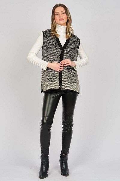 Günay Women's Pocket Button Detailed Vest 0932126 Beige