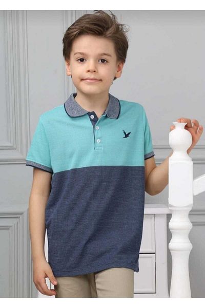 DEMOİSELLE Tricou cu gât polo pentru băiat - Potrivire relaxată