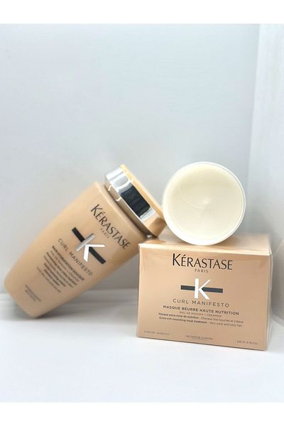 Kerastase Curl Manifesto - 250ml Purifying Shampoo and 200ml Hair Mask for Curly Hair CYT96979