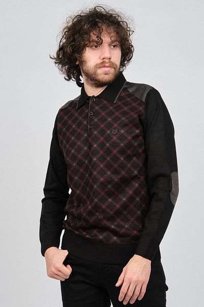Pelikan Men's Patterned Elbow Detailed Polo Neck Sweater 1577429 Fuchsia