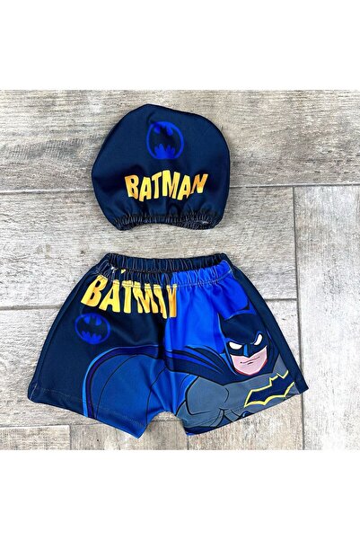 YARENKİDS Erkek çocuk Batman Baskılı Mayo - Bone mayo Uv Korumalı