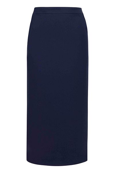 Gala-Xi Galaxi Women's Large Size Classic Cut Lined Skirt 3051033 Navy Blue