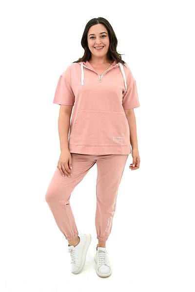 Koza Butik Γυναικεία αθλητική φόρμα με κουκούλα Plus Size - 3759-23