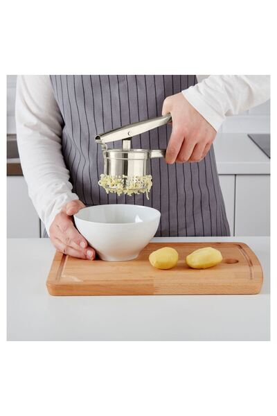 IKEA 24.5 cm Stainless Steel Potato Masher - 8 cm Diameter