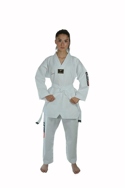 HAŞADO Robă pentru începători cu guler alb Taekwondo