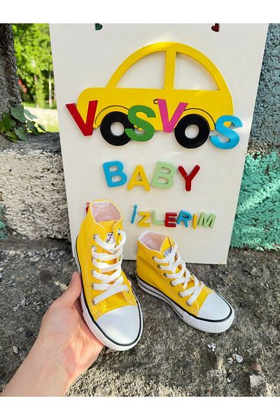 VOSVOSBABYSTORE Cizme galbene pantofi sport (MULTARE COMODĂ/LARGE)