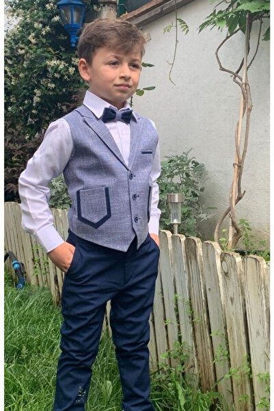 Nanica Kids بدلة للأولاد مع سترة من الفيسكوز والقطن وقميص ربطة عنق