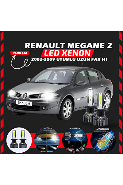 SHOOPLAA Renault Megane 2 2002-2009 Uzun Far Uyumlu Şimşek Etkili Led Xenon P...