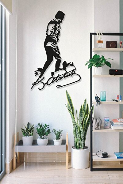 Atatürk Kocatepe Signed Themed Decorative Metal Wall Table 50x30 Cm