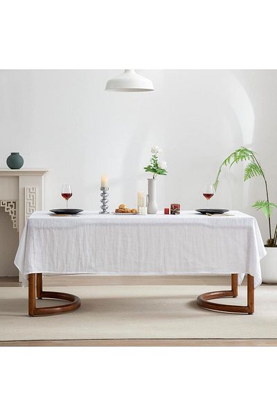 EVYA Fata de masa din bumbac brut 100% in 160x220 cm Fata de masa vintage bucatarie living