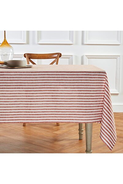 EVYA 100% Cotton Yarn Dyed Striped Tablecloth 160x220 cm Kitchen Living Room Tablecloth