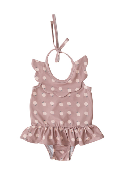 ilo and friends Peachy Girl's Swimsuit - Peach Patterned
