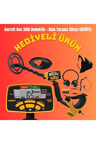 garrett Ace 300i Dedektör - Hediye Zemin Tarama Cihazı