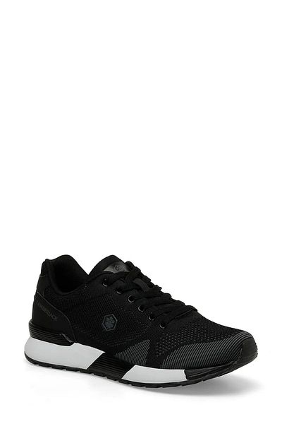 lumberjack Men's Sports Shoes - Light Sole, Lace-Up, Summer Knitwear, Black